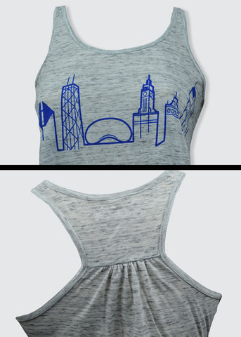 CHICAGO • Blue on Light Grey