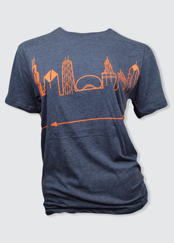 CHICAGO • Orange on Navy