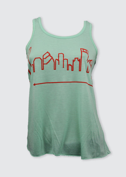 HOUSTON • Red on Mint