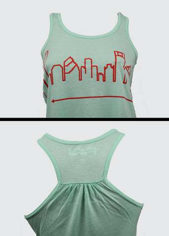 HOUSTON • Red on Mint