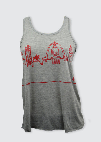 ST. LOUIS  • Red on Grey