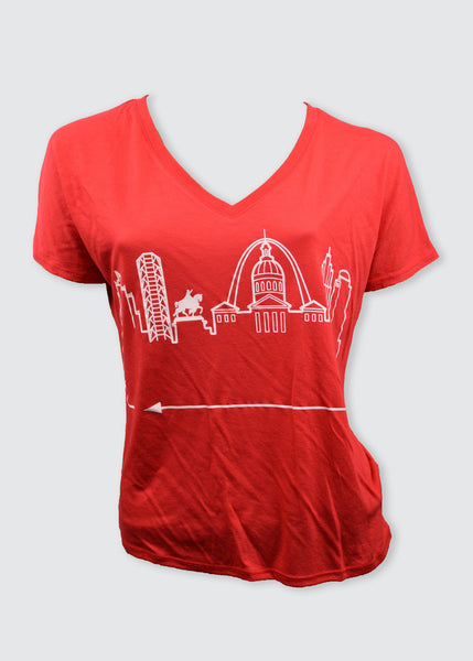 ST. LOUIS  • White on Red